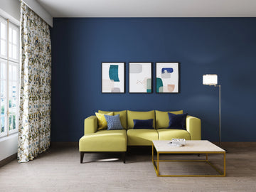 Compact Minimal Style Living Room With Contrast Decor